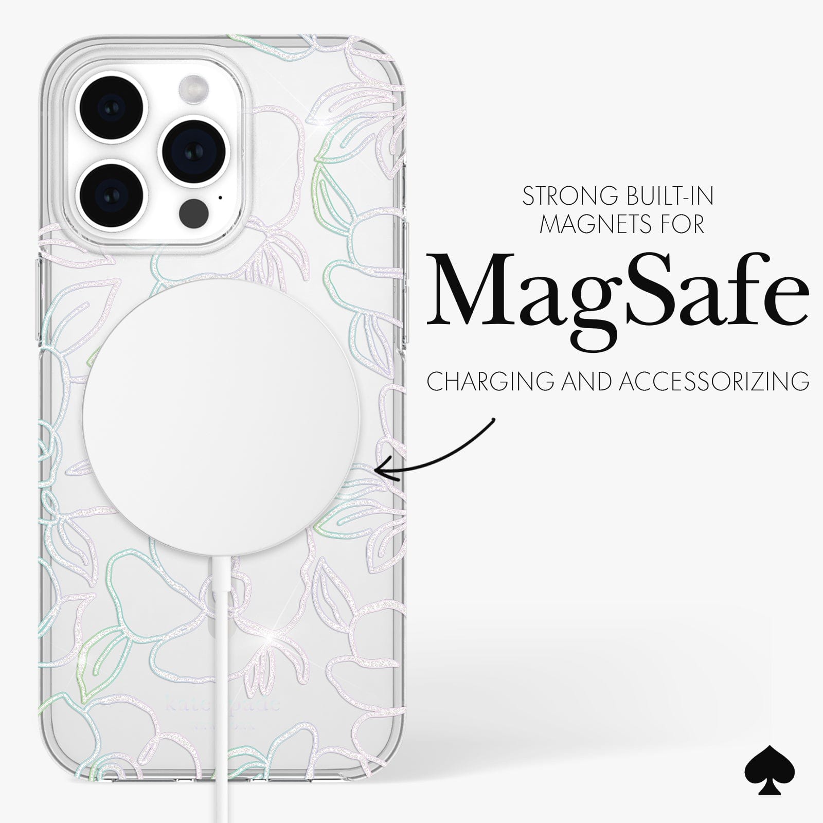 STRONG BUILT IN MAGNETS FOR MAGSAFE CHARGING AND ACCESSORIZING
