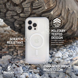 MILITARY TESTED DESIGN. PROVIDES MAXIMUM PROTECTION AGAINST DROP AND CRACKS. SCRATCH RESISTANT WITH ANTI-ABRASION COATINGS. ENHANCED IMPACT PROTECTION. DUAL-LAYER DESIGN.