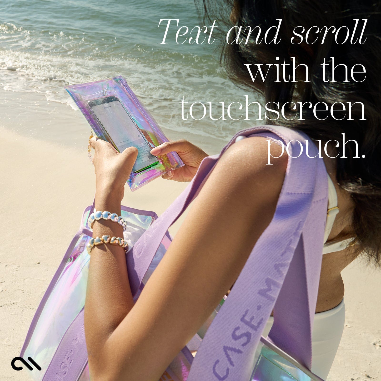 TEXT AND SCROLL WITH THE TOUCHSCREEN PHONE POUCH