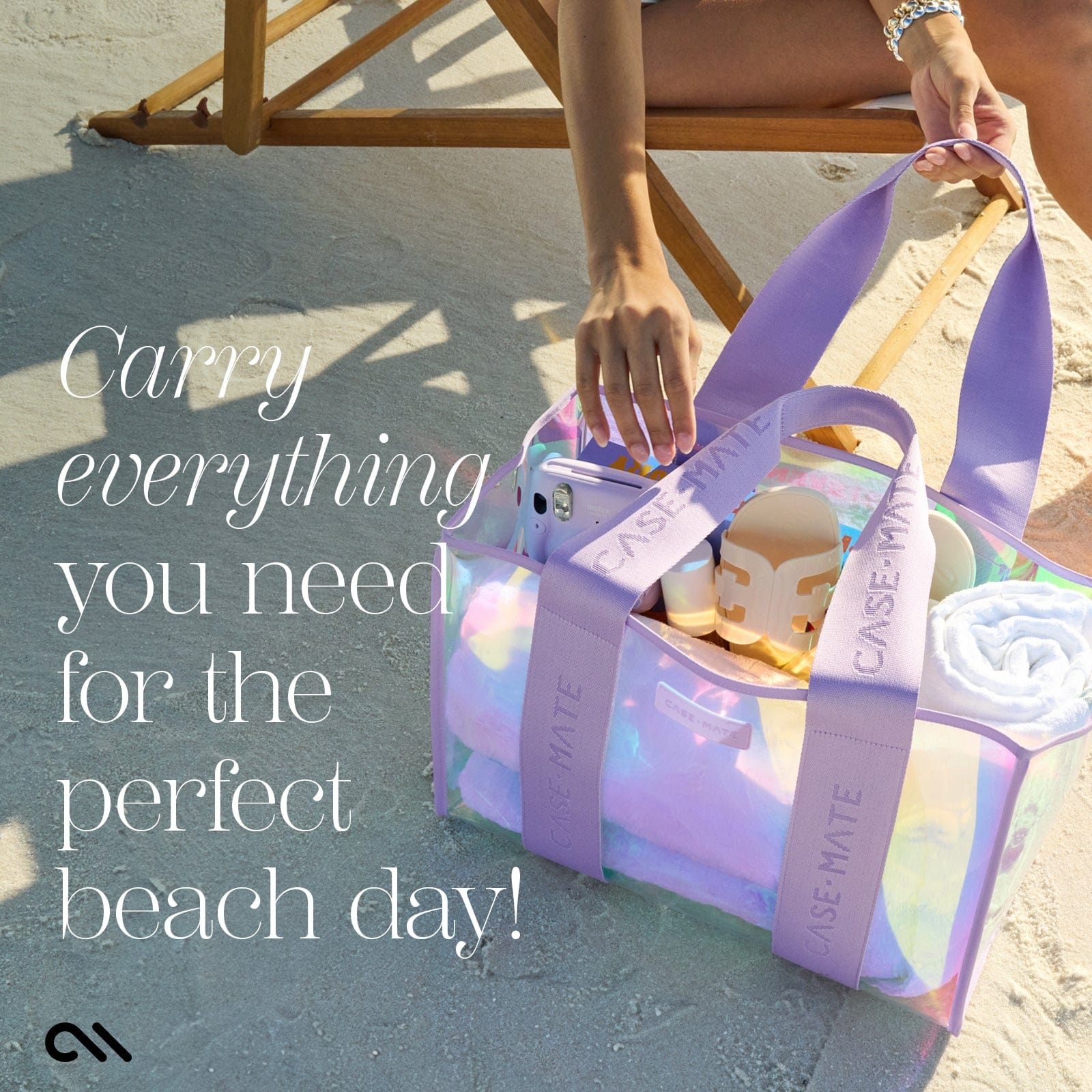 Beach Tote With Phone Pouch