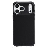 A black textured protective phone case with a raised camera bumper, shown on a white background.
#color_tough black