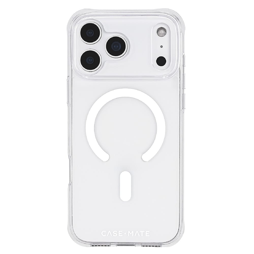 Clear MagSafe phone case for iPhone, shown from the back on a white background.
#color_tough clear magsafe
