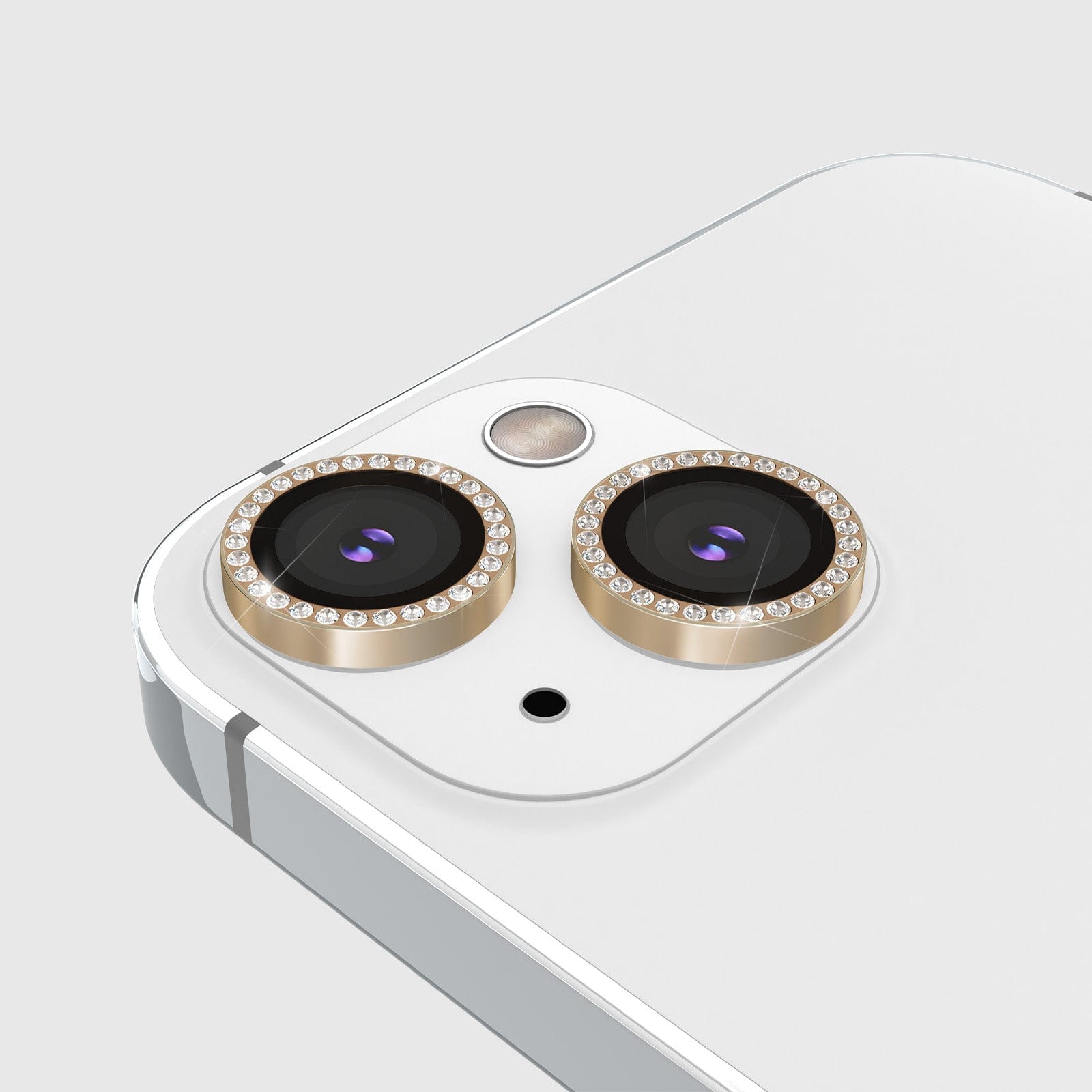 kate spade new york Aluminum Ring Camera Lens Protector Set in Stone Gold iPhone 15 / 15 Plus