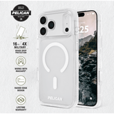 Built to Protect Pelican, 16 feet 4x military grade drop protection. Works with MagSafe.
Raised Edge Design. Lifetime warranty

#color_protector clear