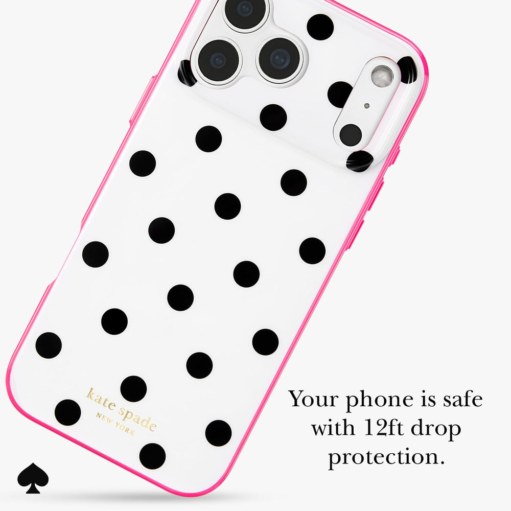 Your phone is safe with 12 foot drop protection
#color_picture dot pop pink

