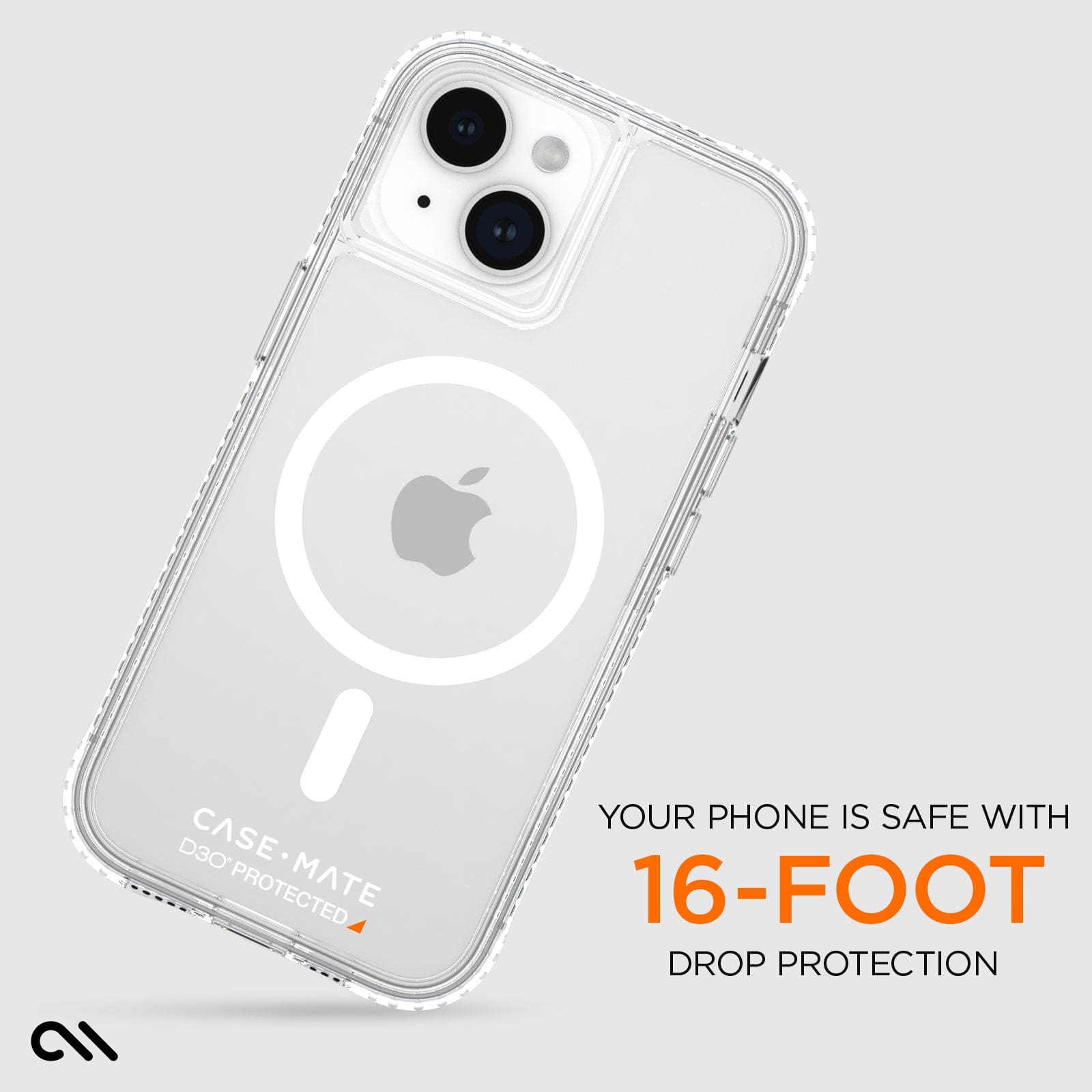 YOUR PHONE IS SAFE WITH 16 FOOT DROP PROTECTION