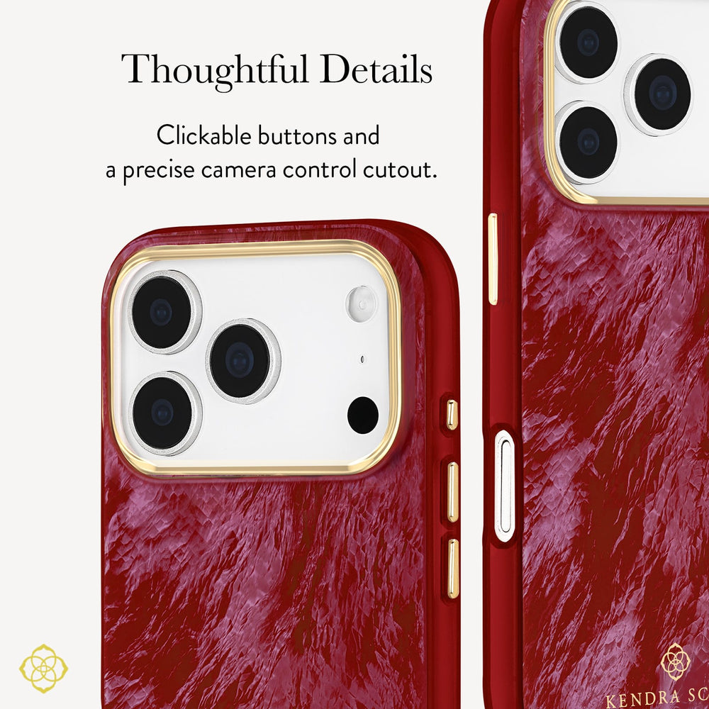 Thoughtful Details, clickable buttons and a precise camera control cutout
#color_cherry lacquer pearl