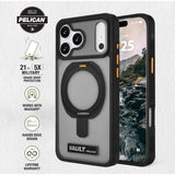Built to Protect Pelican, 21 feet 5x military grade drop protection. Works with MagSafe. Raised Edge Design. Lifetime warranty
#color_vault smoke
