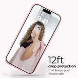 12ft drop protection that keeps your phone safe
#color_ballet pink bow
