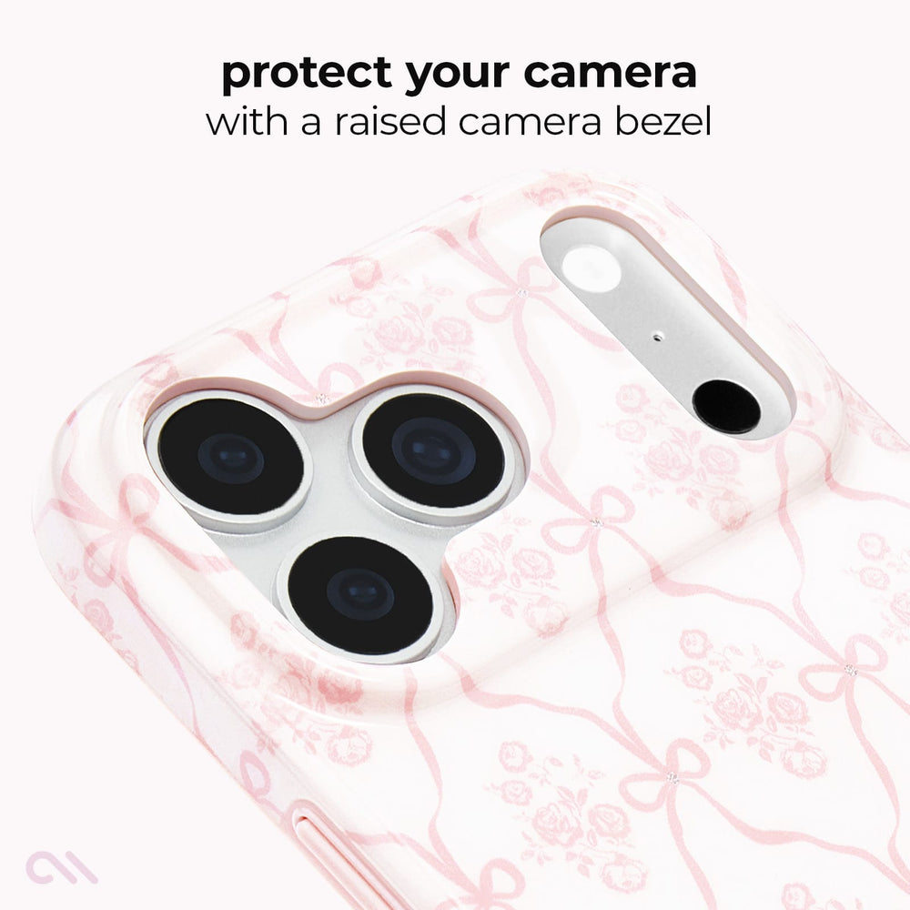 protect your camera with a raised camera bezel
#color_ballet pink bow
