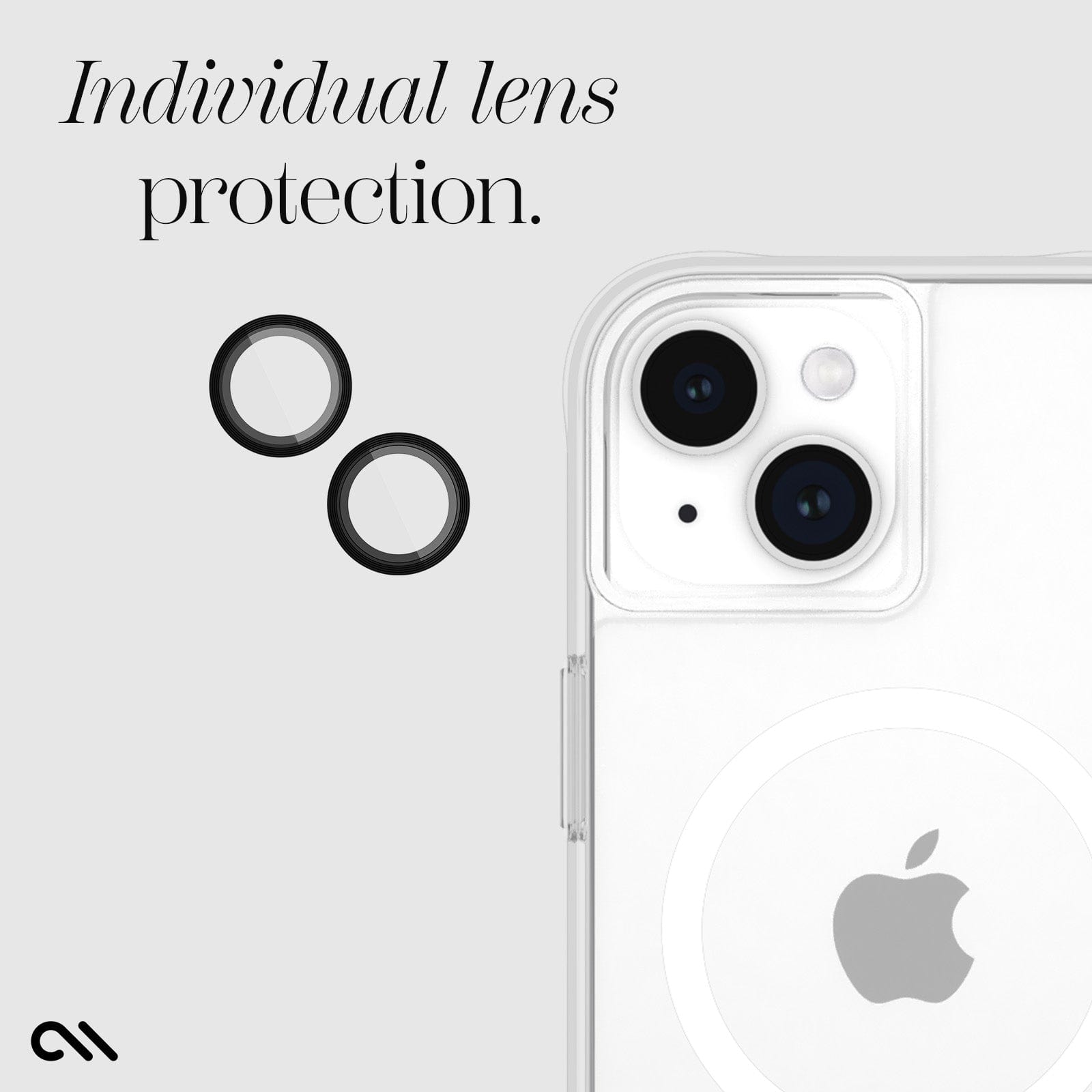 Aluminum Ring Lens Protectors Black - iPhone 15 / 15 Plus