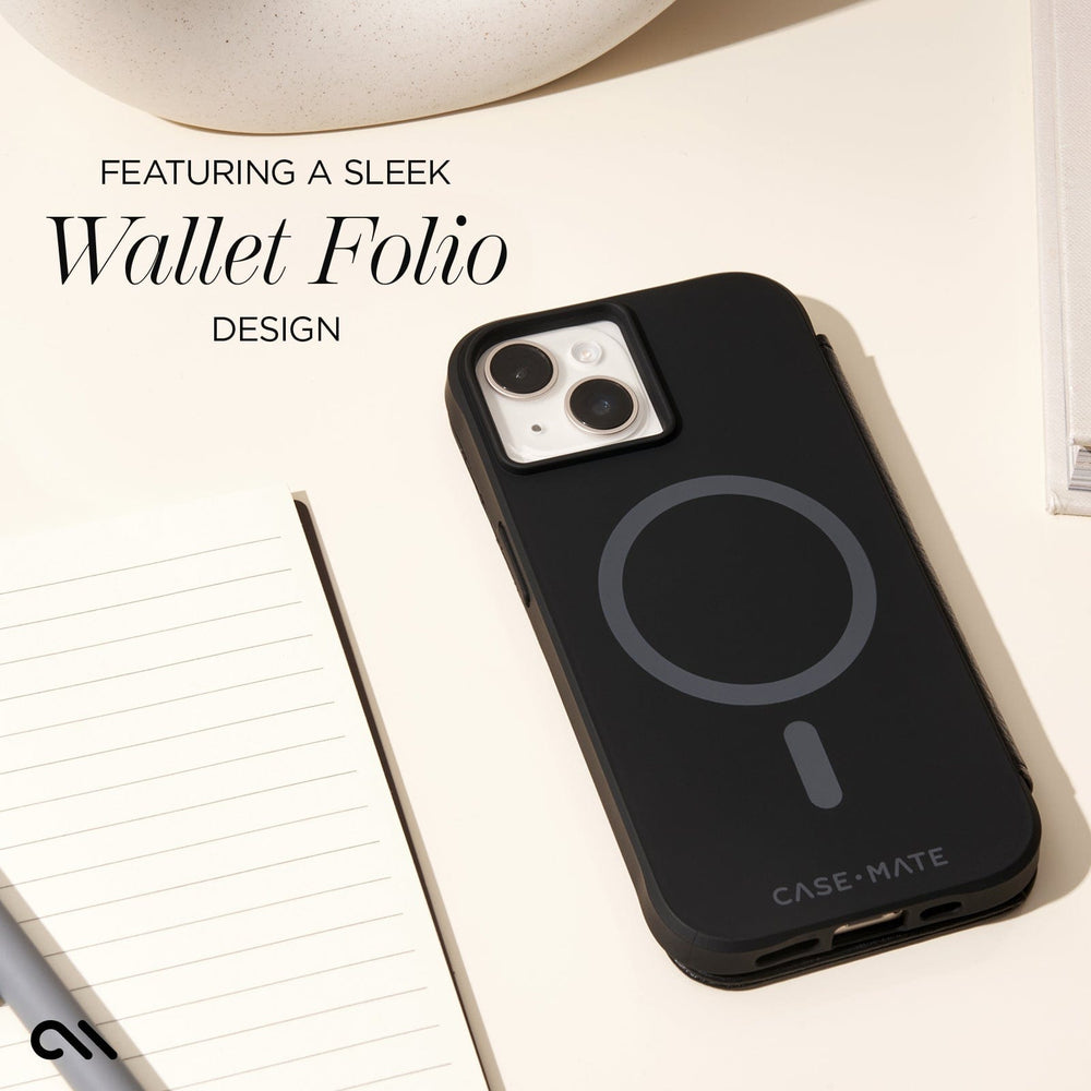 FEATURING A SLEEP WALLET FOLIO DESIGN. 