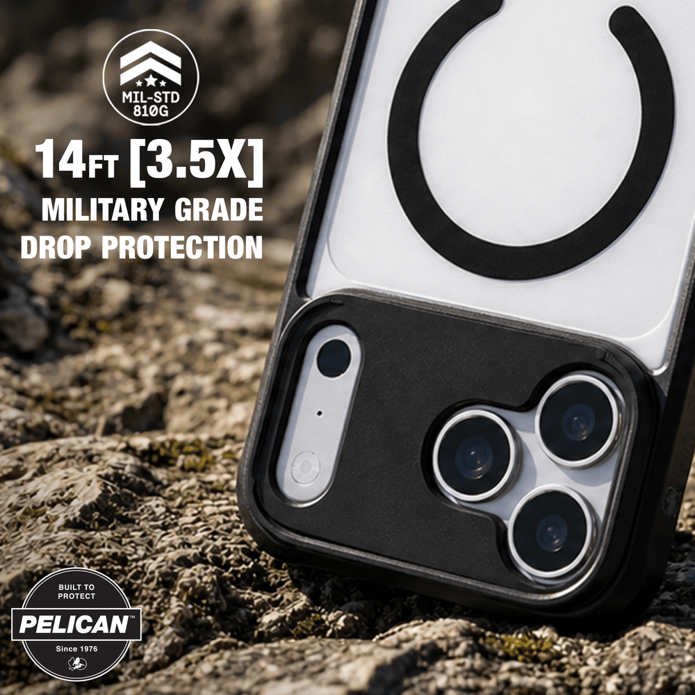 14 feet 3.5x military grade drop protection
#color_ranger frosted clear/black

