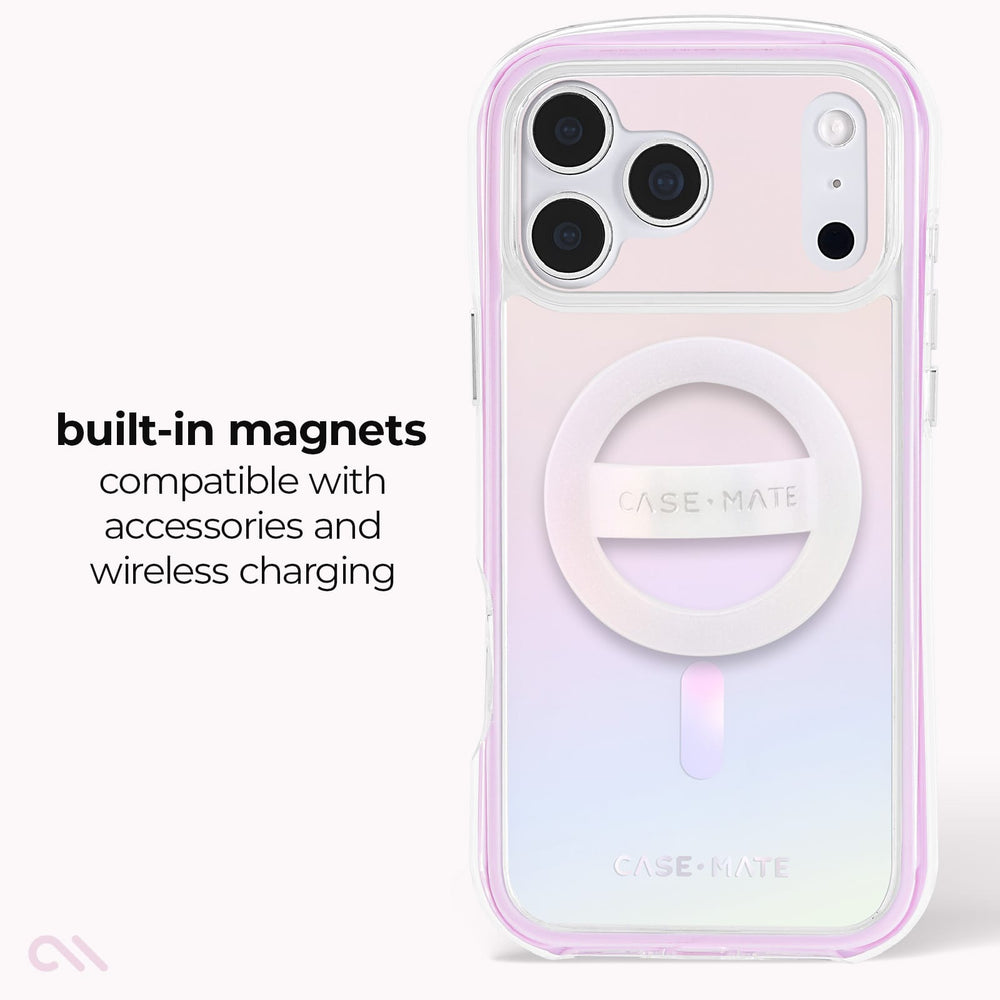 Built-in magnets compatible with accessories and wireless charging 
#color_jelly pop iridescent
