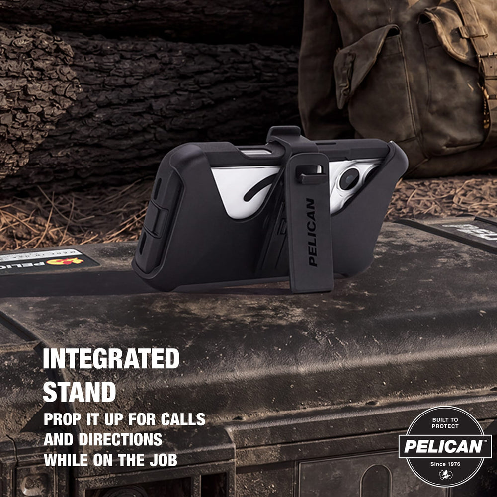 Integrated Stand Prop it Up for calls and directions while on the job
#color_voyager clear/black

