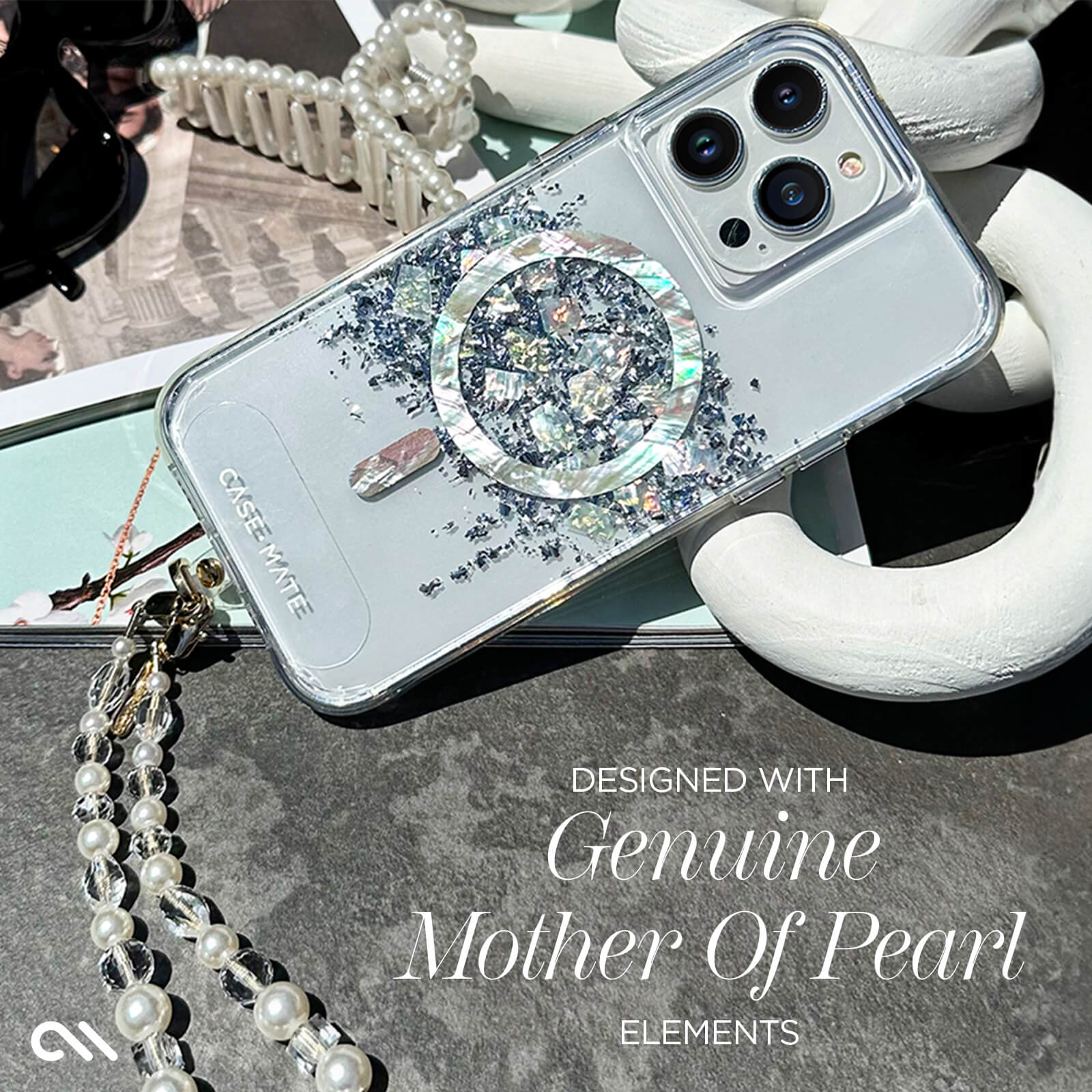 DESIGNED WITH GENUINE MOTHER OF PEARL ELEMENTS