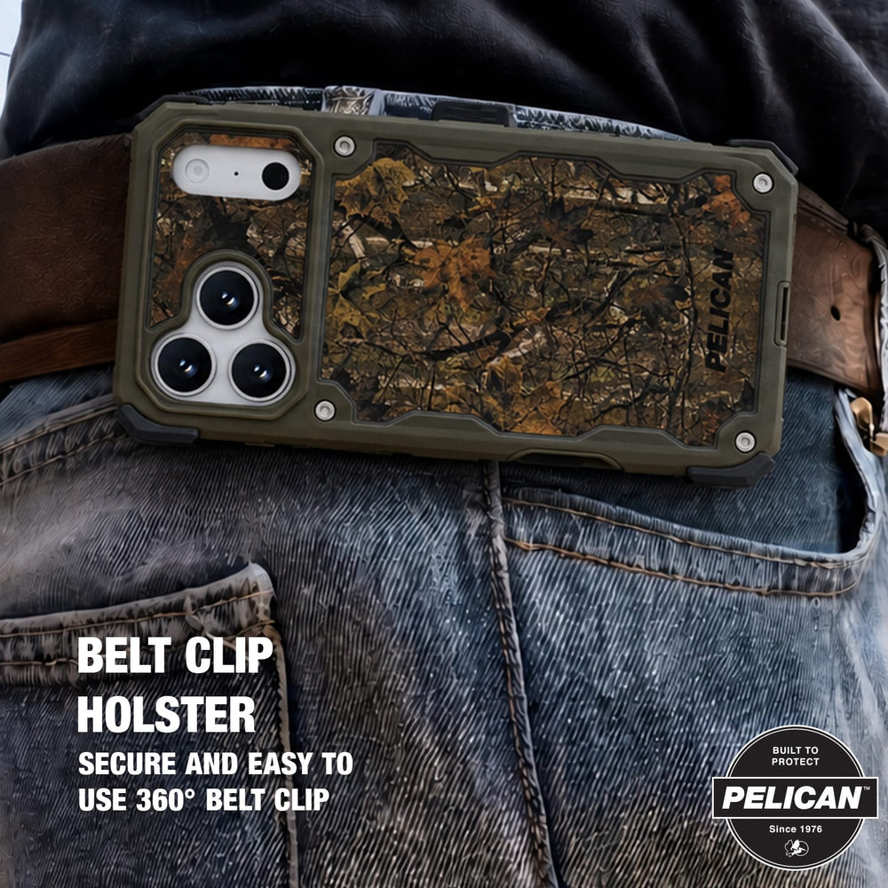 Belt clip holster secure and easy to use 360 degree belt clip
#color_shield elements hunter camo
