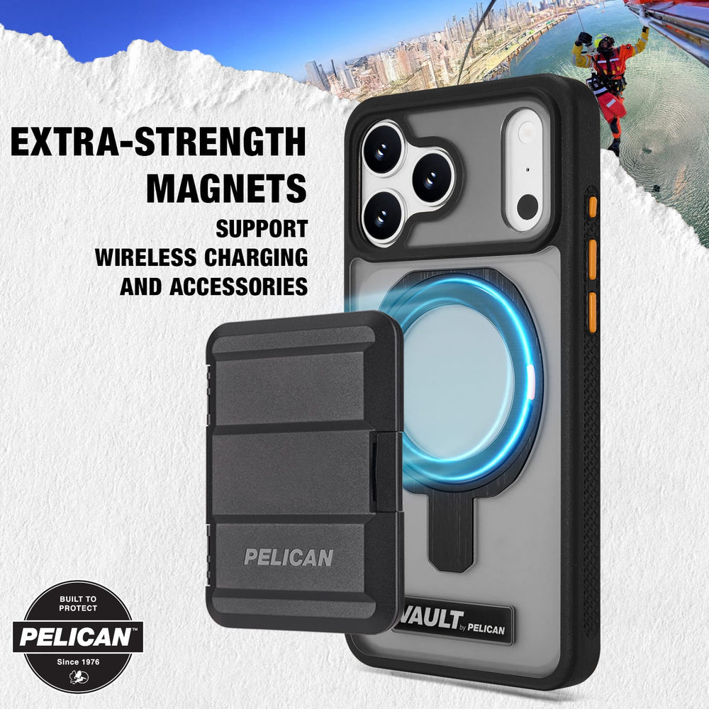 Extra-Strength Magnets, support wireless charging and accessories
#color_vault smoke


