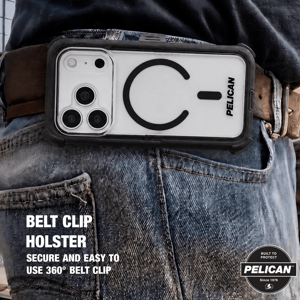 Belt clip holster secure and easy to use 360 degree belt clip
#color_voyager clear/black
