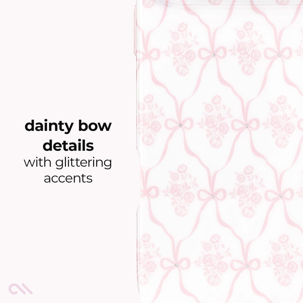 Dainty Bow Details with glittering accents
#color_ballet pink bow
