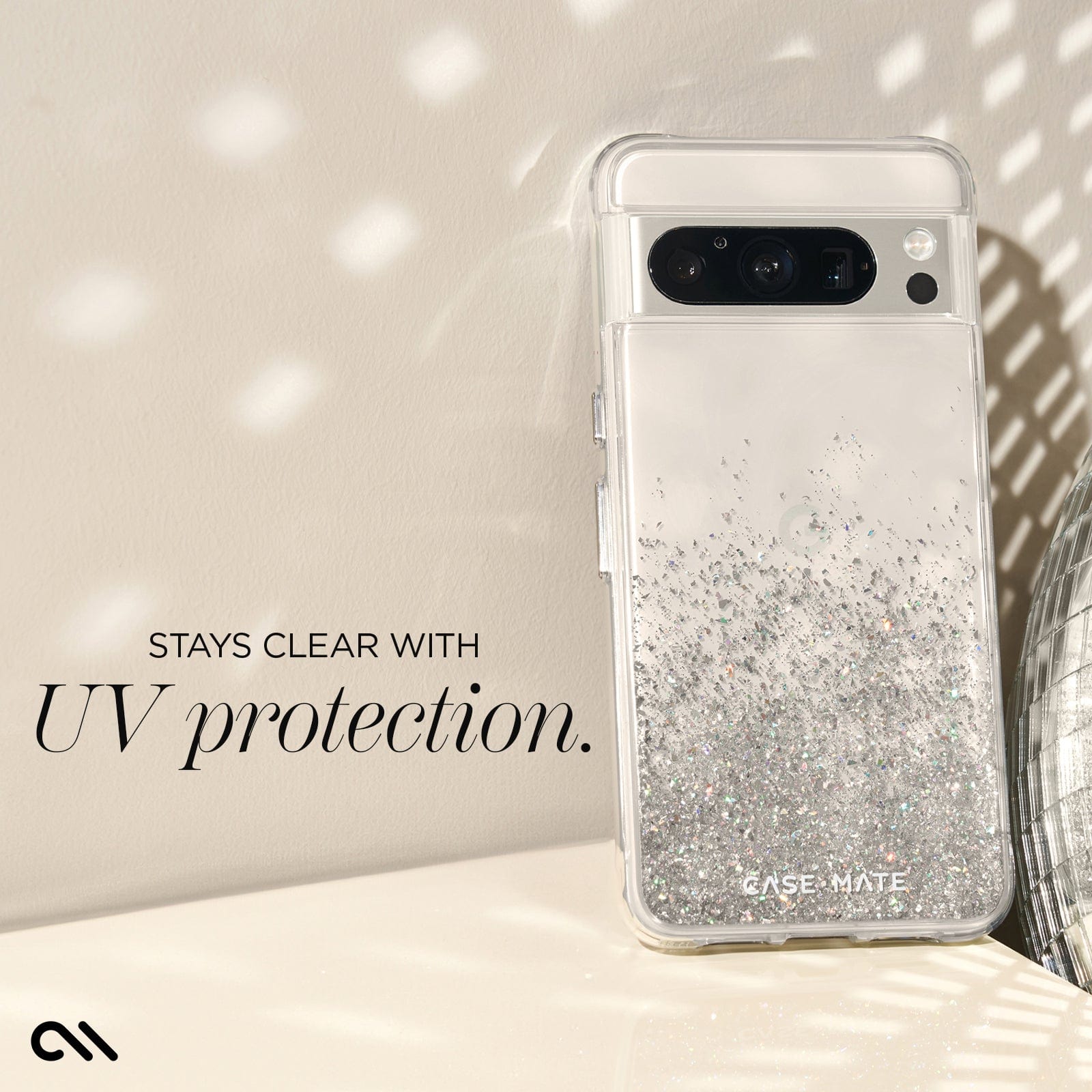 STAYS CLEAR WITH UV PROTECTION