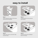 Easy to Install. Step 1: While holding the edges of the frame, remove the film backing. Step 2: Carefully align the lens protector over the lens. Step 3: Lightly press down on the lens rings to secure them. Step 4: Carefully remove the installation frame, and enjoy!
#color_twinkle