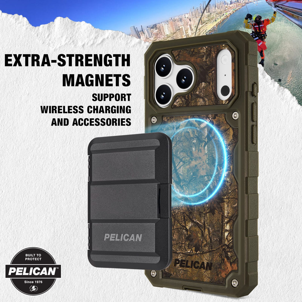 Extra-Strength Magnets, support wireless charging and accessories
#color_shield elements hunter camo
