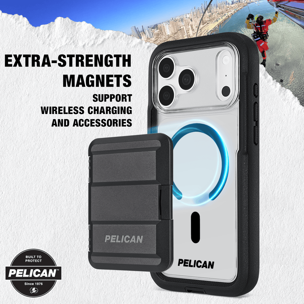 Extra-Strength Magnets, support wireless charging and accessories
#color_voyager clear/black
