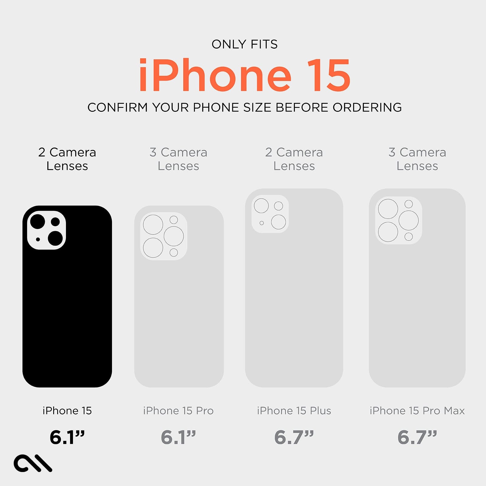 ONLY FITS IPHONE 15. CONFIRM YOUR PHONE SIZE BEFORE ORDERING