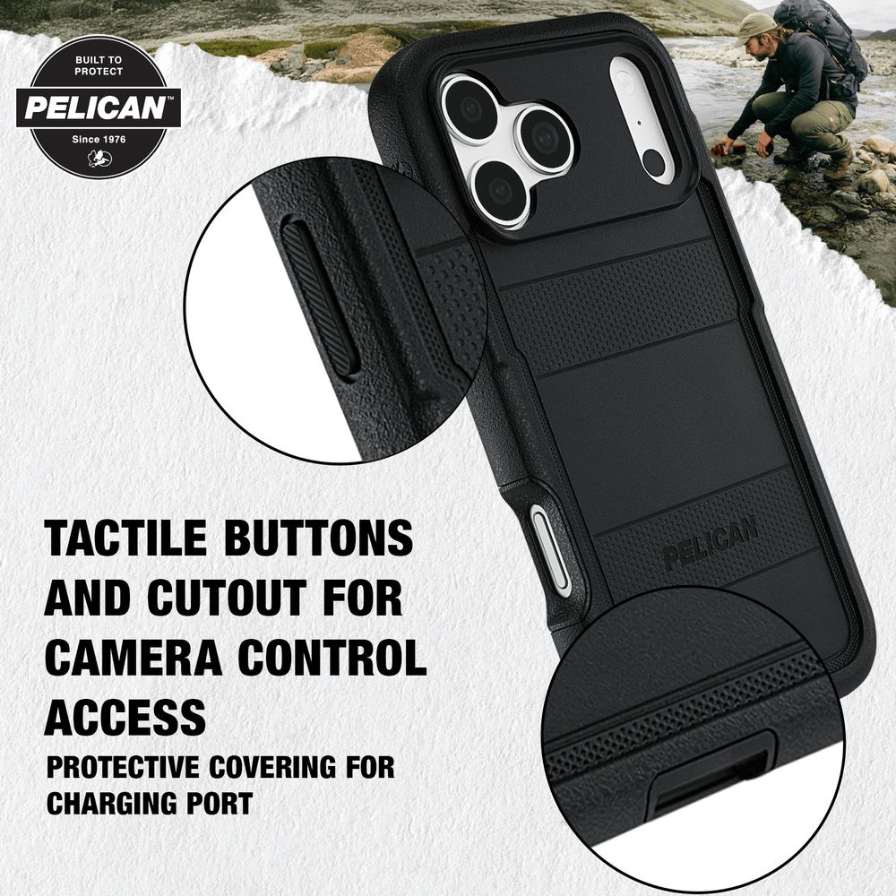 Protective Action Button Cover, Charging port cover blocks dust and debris
#color_voyager black