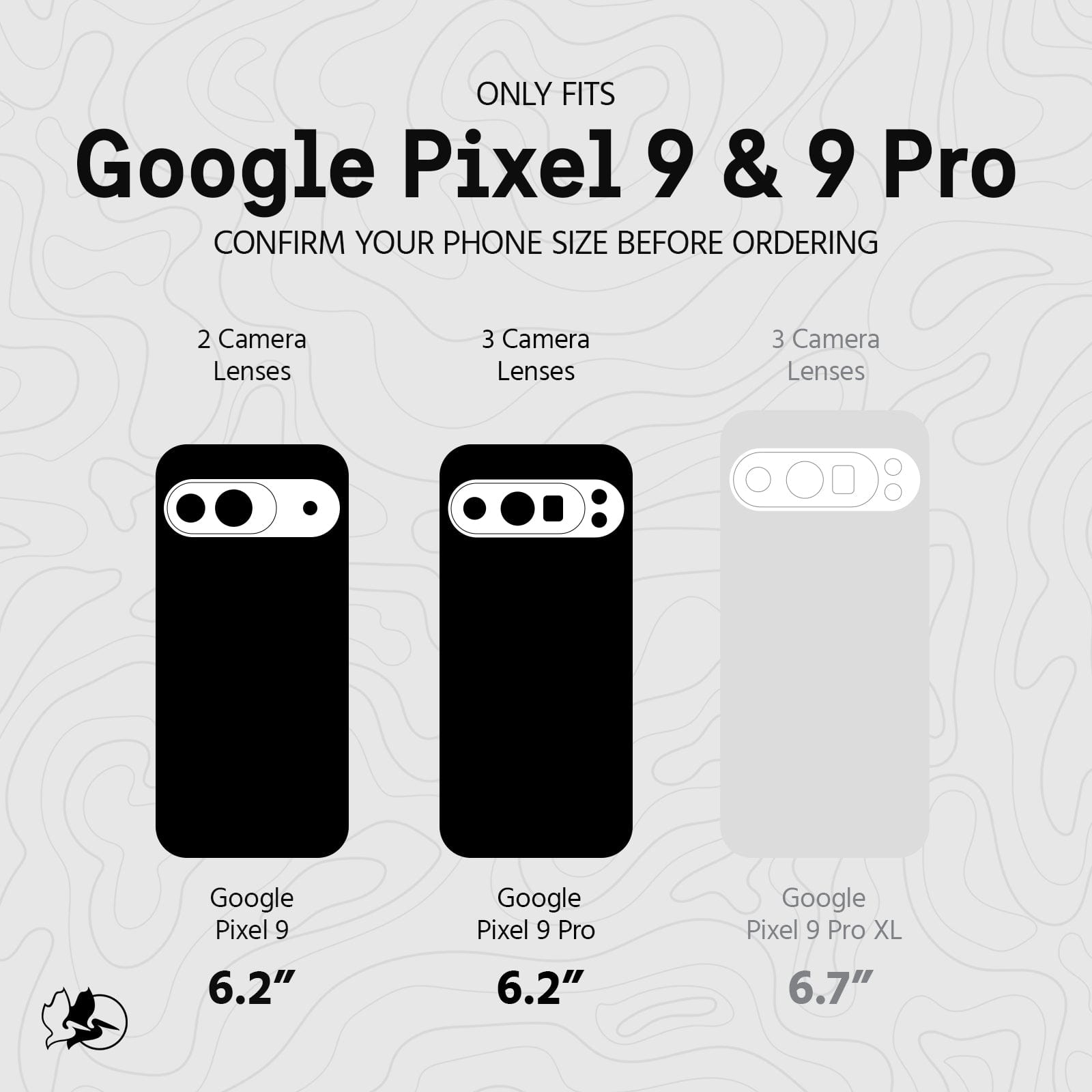 Only fits Google Pixel 9 & 9 Pro/ Confirm your phone size before ordering