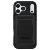 Black Pelican rugged phone case with a MagSafe Battery Pack, shown on a white background.
Pelican Protector MagSafe Battery Pack