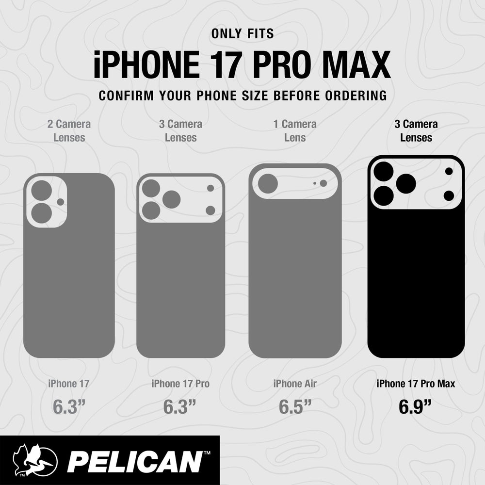 Only fits iPhone 17 Pro Max, confirm your phone size before ordering