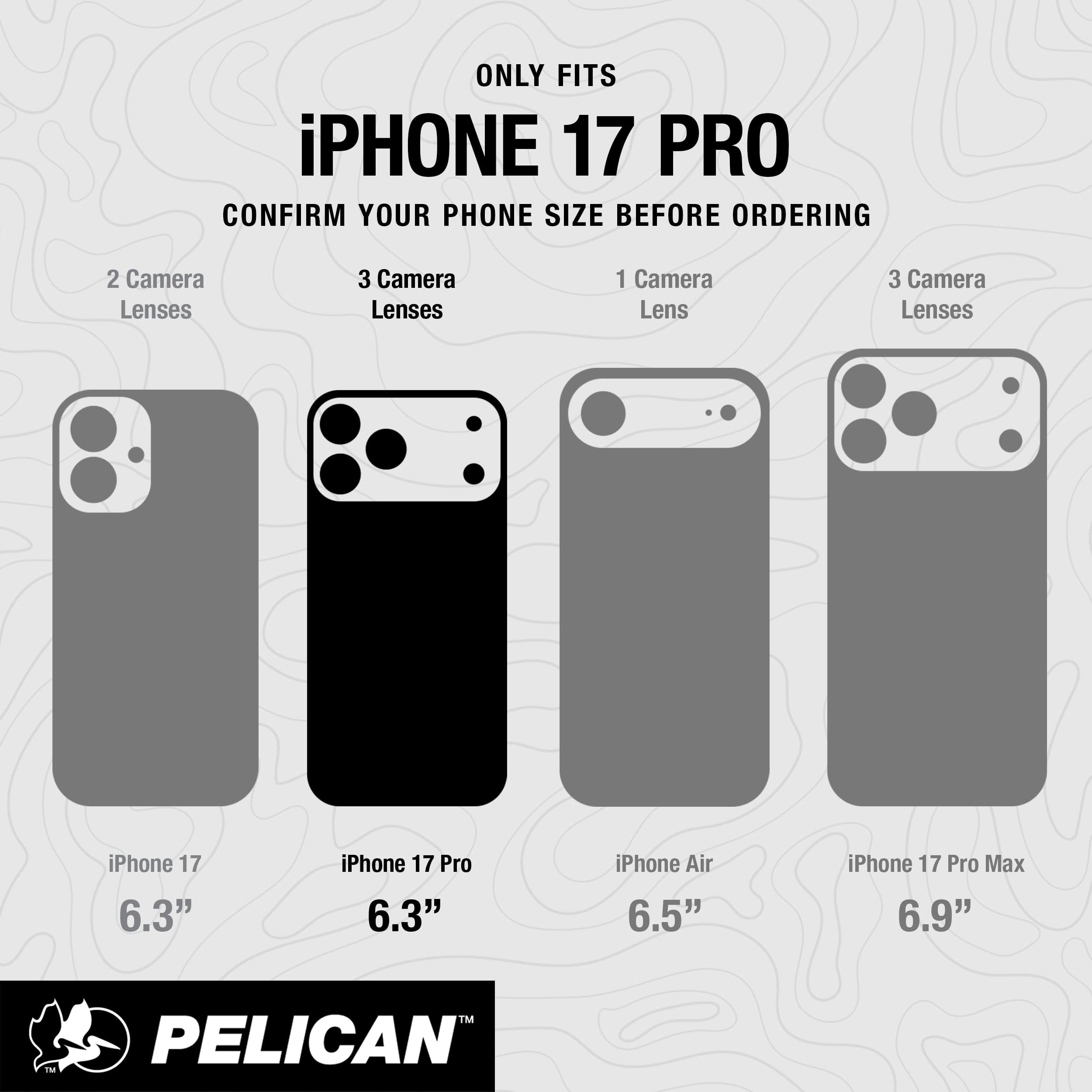 Only fits iPhone 17 Pro, confirm your phone size before ordering
