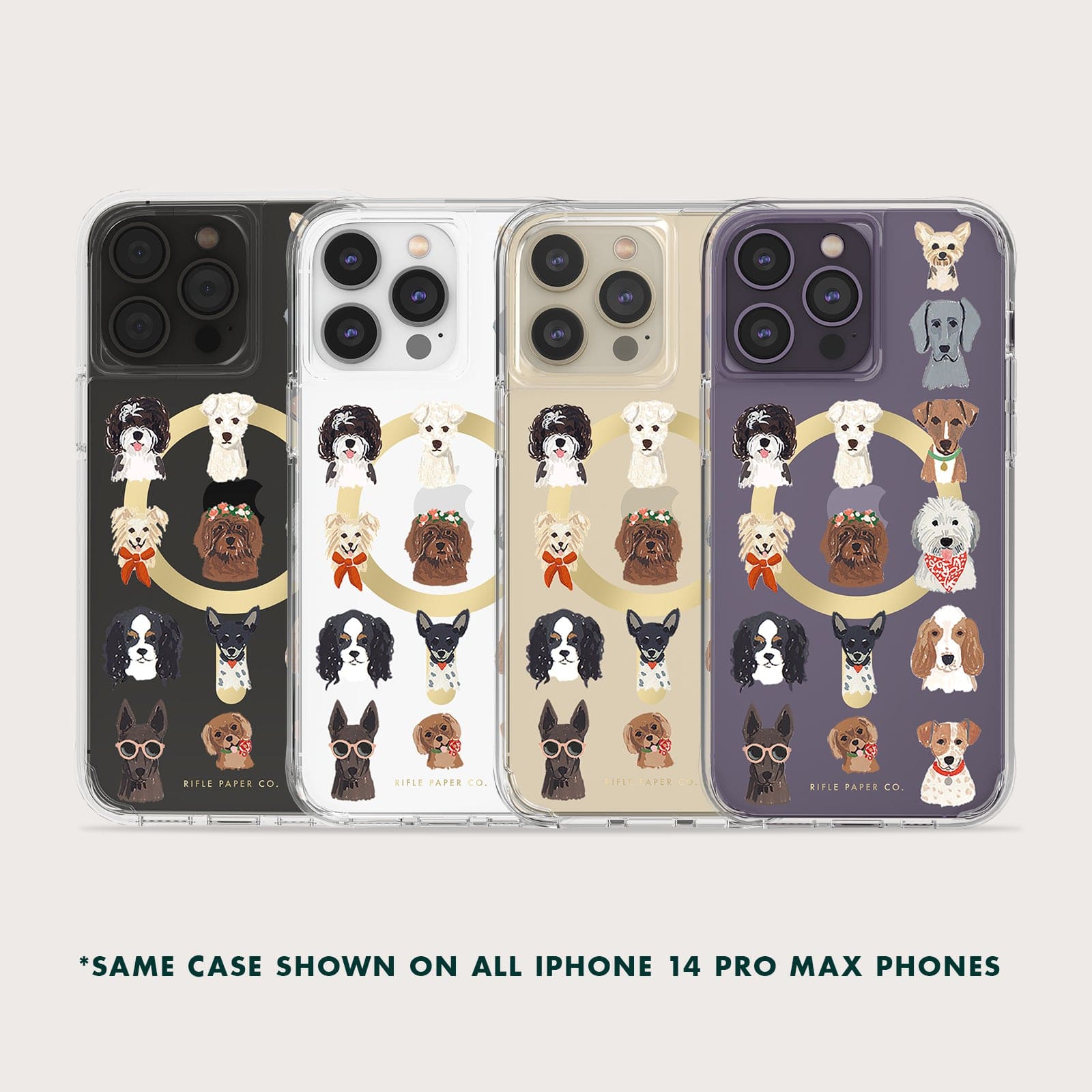 SAME CASE SHOWN ON ALL IPHONE 14 PRO MAX PHONES.