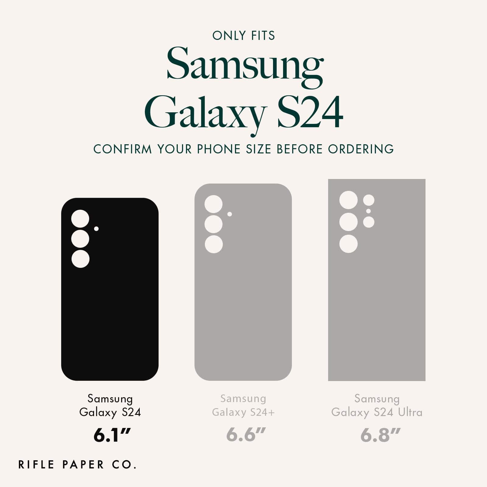 ONLY FITS SAMSUNG GALAXY S24. CONFIRM YOUR PHONE SIZE BEFORE ORDERING