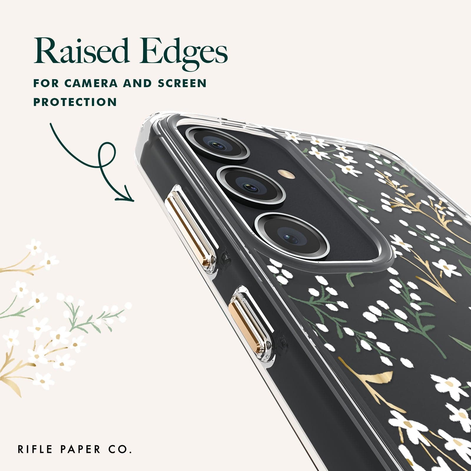 RAISED EDGES FOR CAMERA AND SCREEN PROTECTION