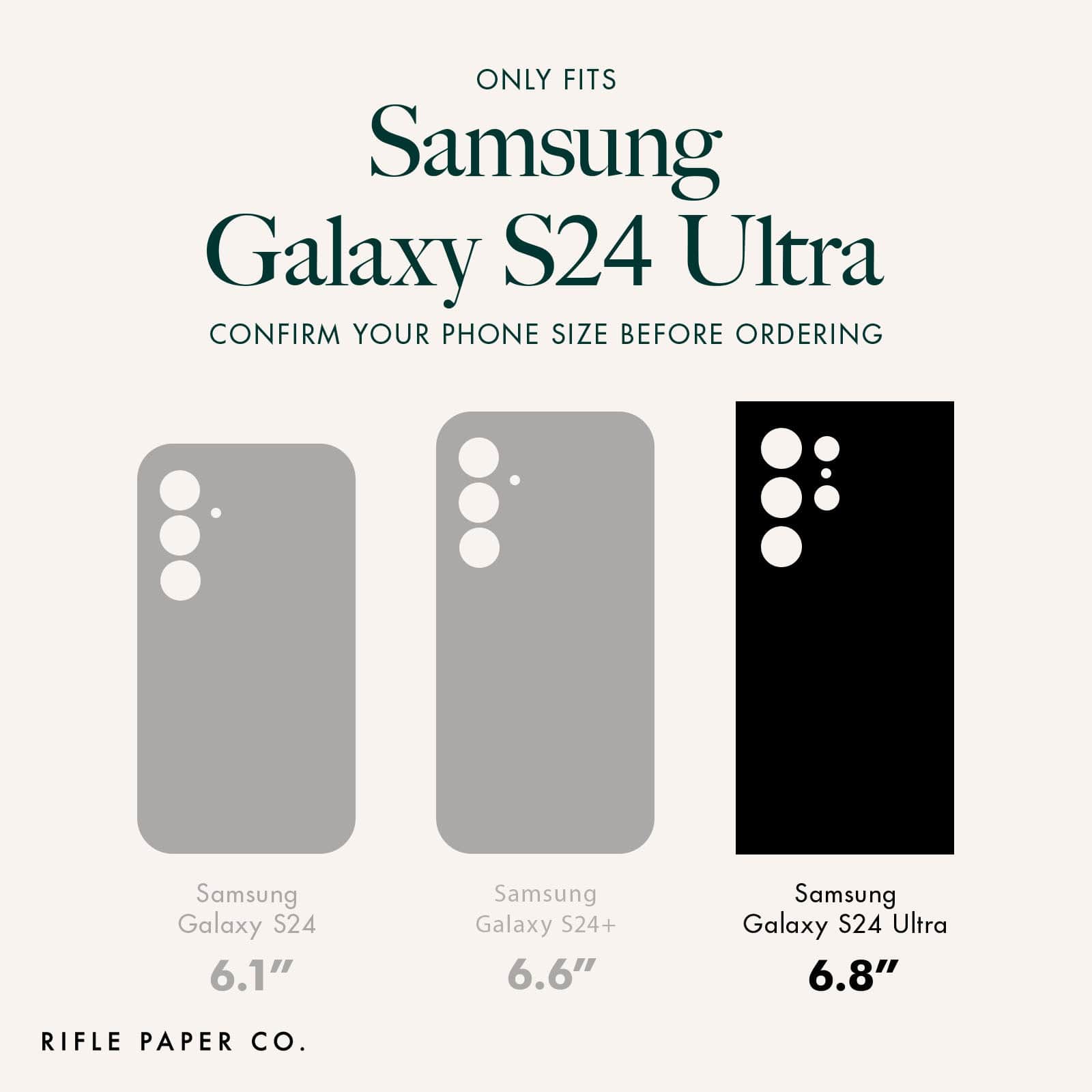 ONLY FITS SAMSUNG GALAXY S24 ULTRA CONFIRM YOUR PHONE SIZE BEFORE ORDERING