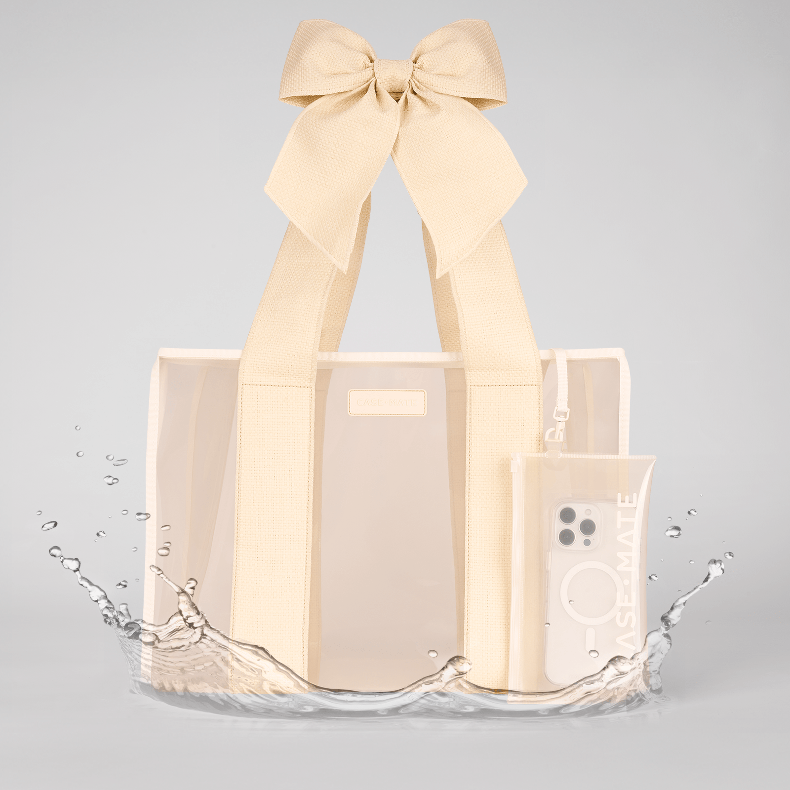 Special Edition Bow Beach Tote With Phone Pouch