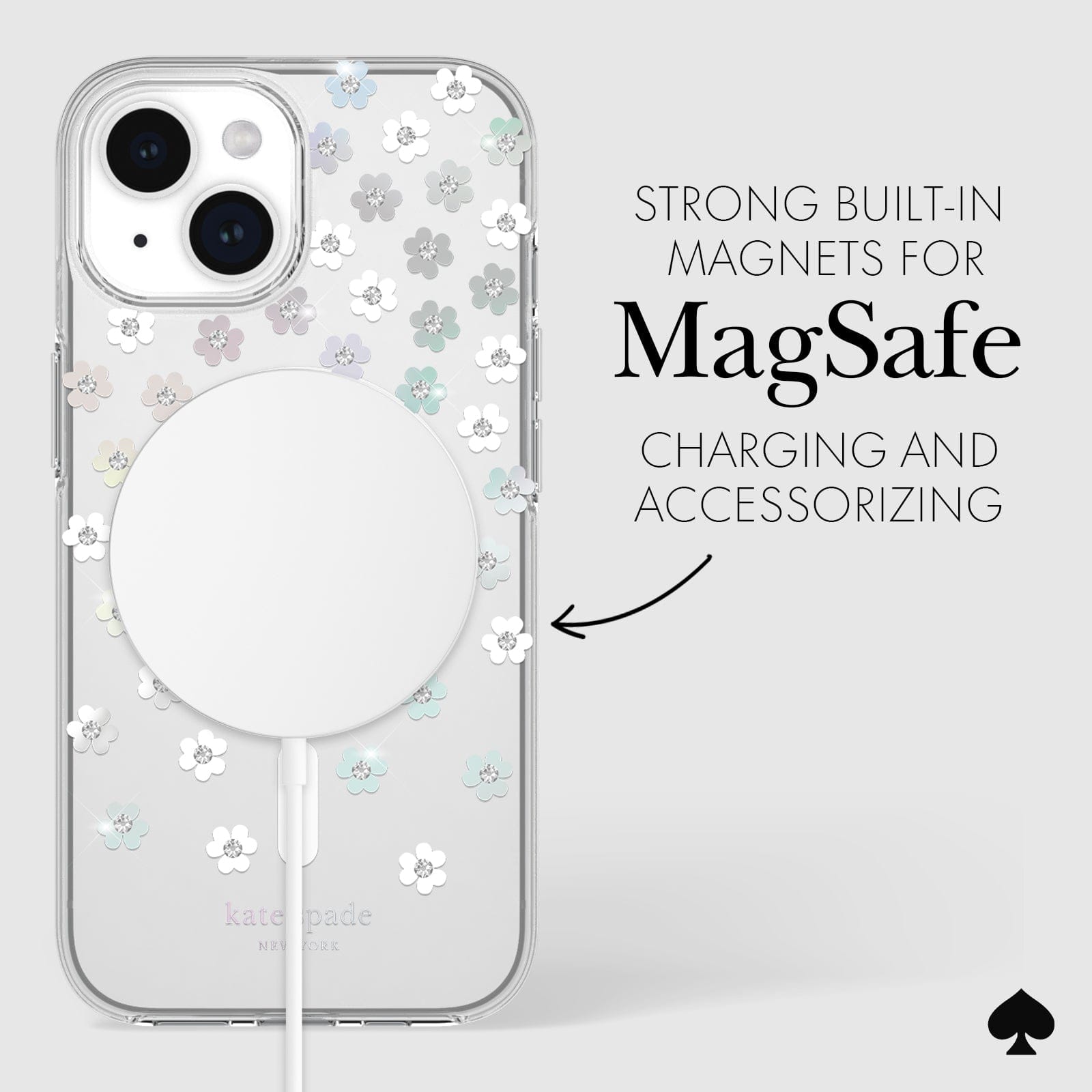 STRONG BUILT-IN MAGNETS FOR MAGSAFE CHARGING AND ACCESSORIZING