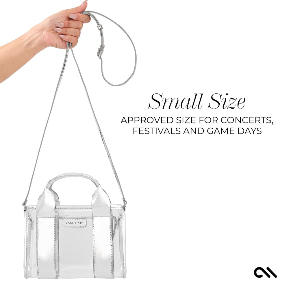Small Size, approved size for concerts, festivals, and game days
#color_silver chrome