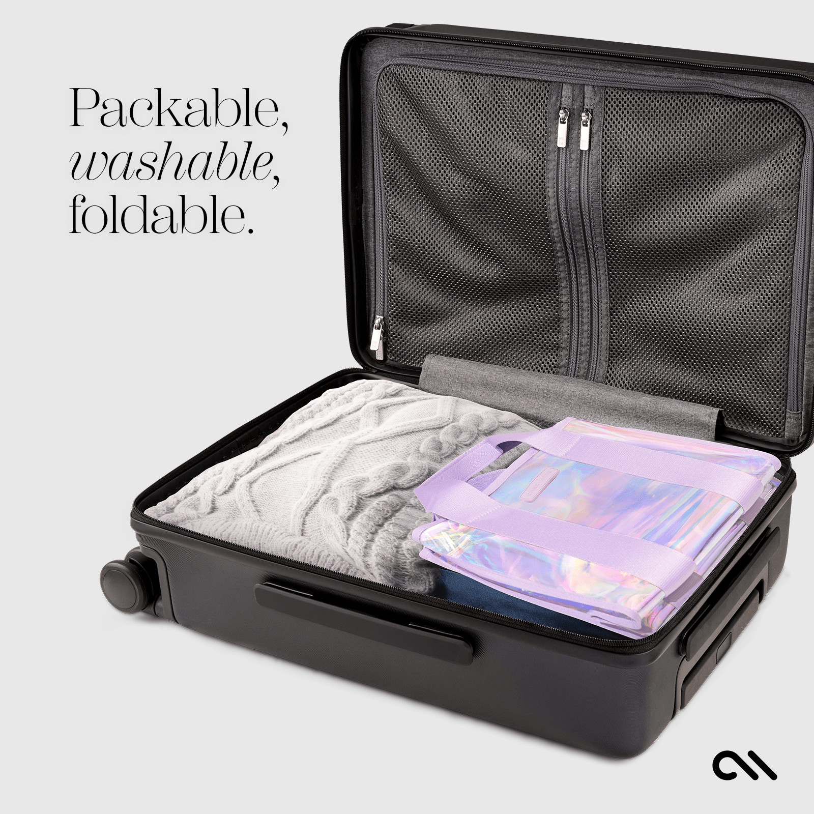 PACKABLE, WASHABLE, FOLDABLE