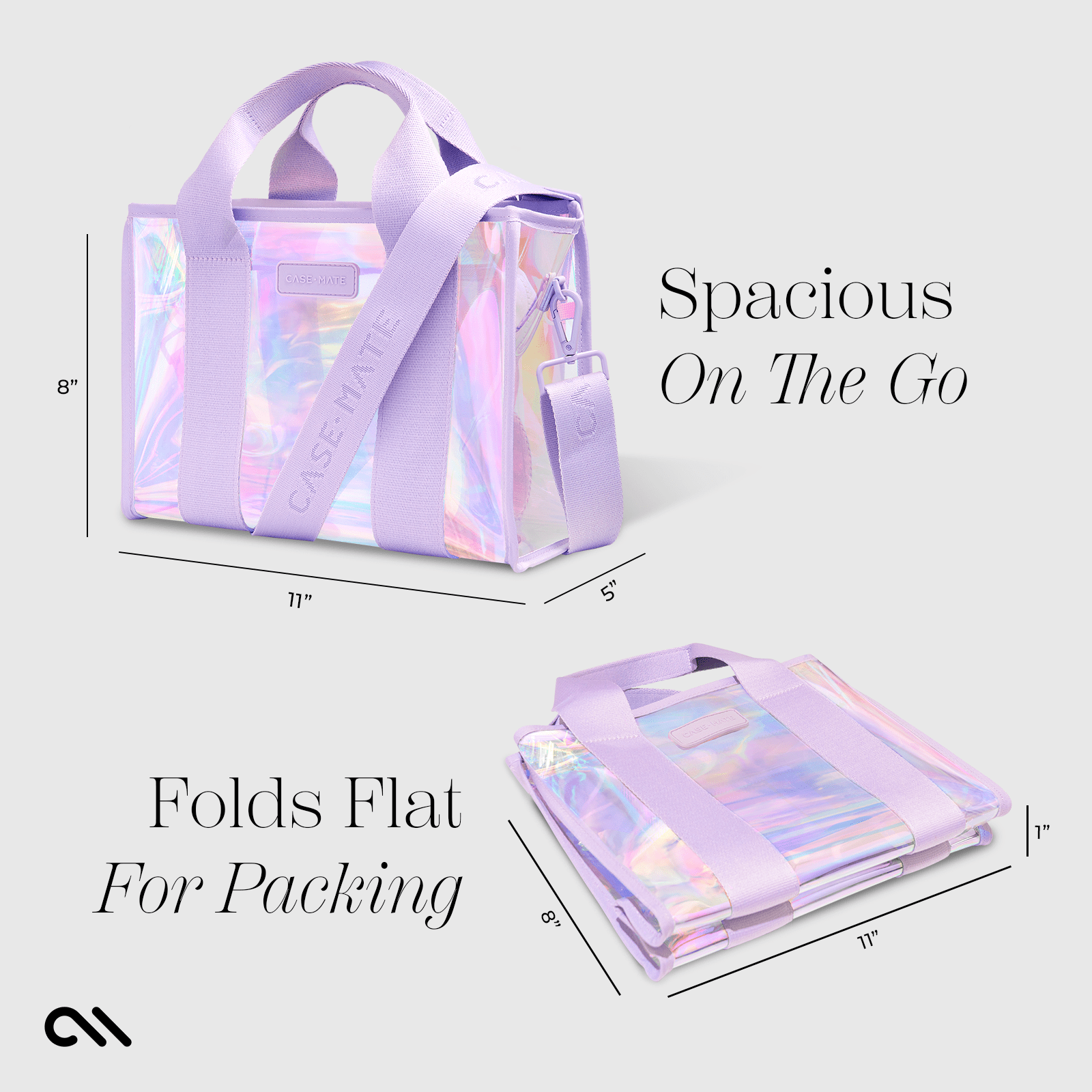 SPACIOUS ON THE GO. FOLDS FLAT FOR PACKING. 