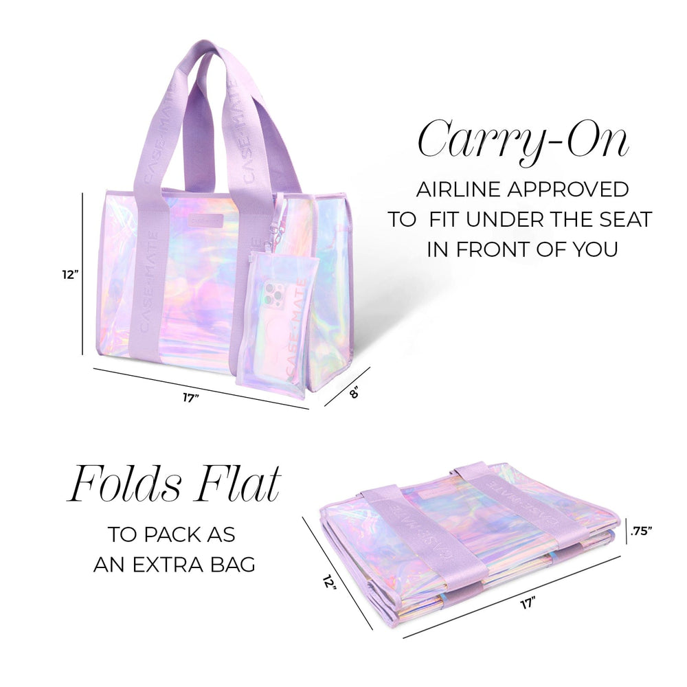 Carry-on Airline approved to fit under the seat in front of you. Bag folds flat to pack as an extra bag

#color_soap bubble®