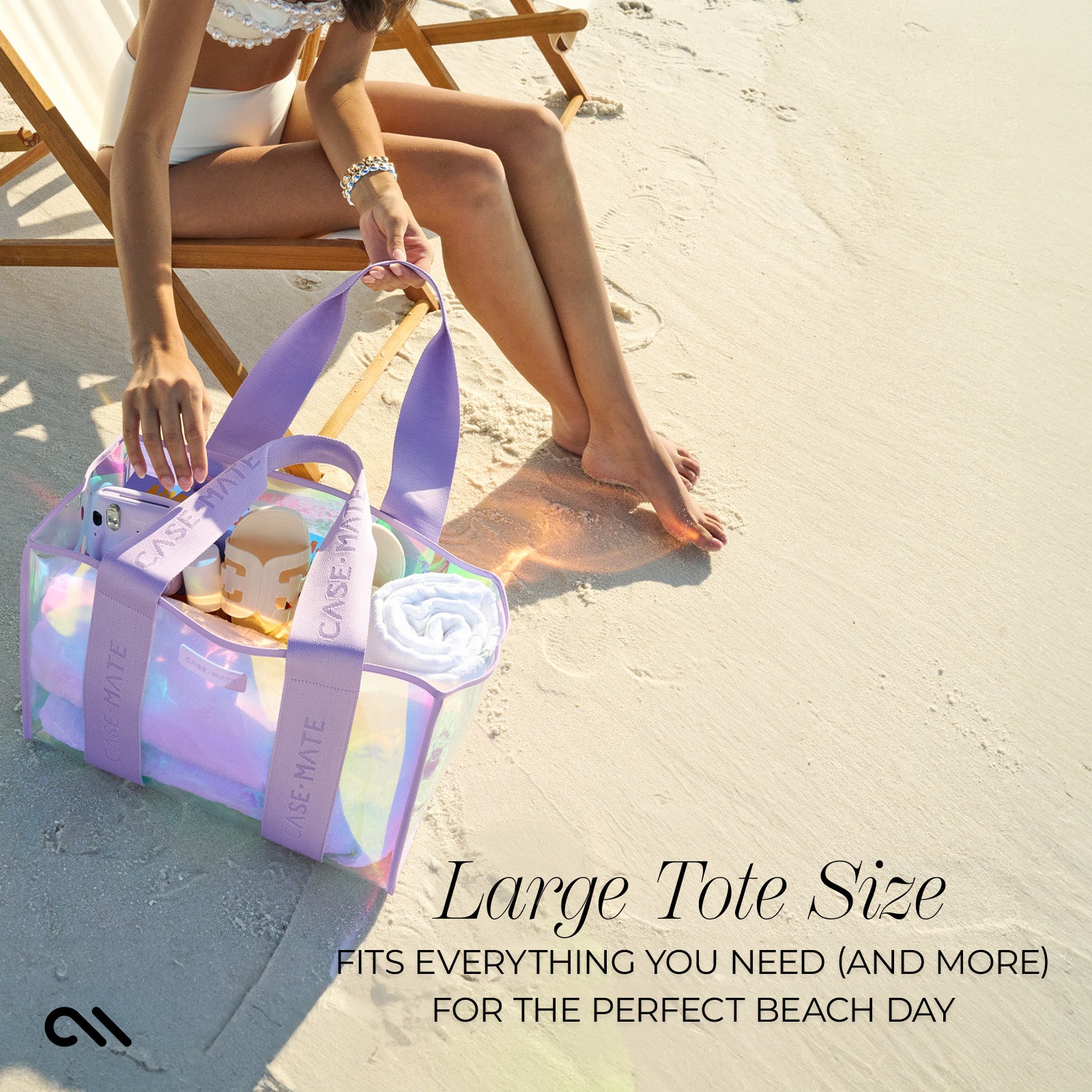 LAGRE TOTE SIZE FITS EVERYTHING YOU NEED (AND MORE) FOR THE PERFECT BEACH DAY