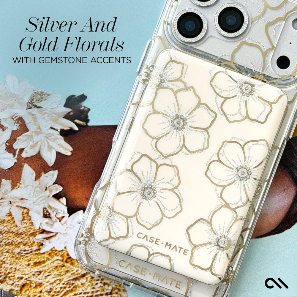 SILVER AND GOLD FLORALS WITH GEMSTONE ACCENTS #color_floral gems