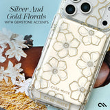 SILVER AND GOLD FLORALS WITH GEMSTONE ACCENTS #color_floral gems