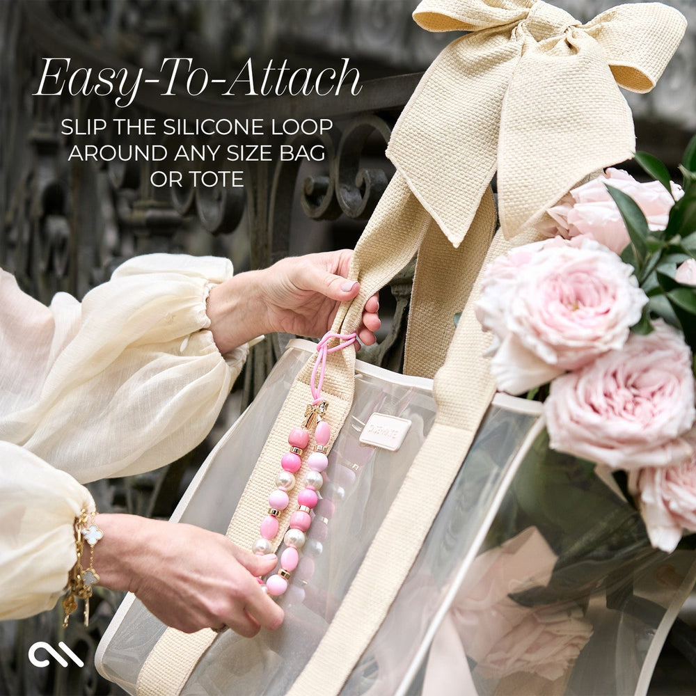 EASY-TO-ATTACH SLIP THE SILICONE LOOP AROUND ANY SIZE BAG OR TOTE #color_ballet pink pearl