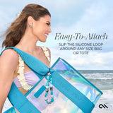 EASY-TO-ATTACH SLIP THE SILICONE LOOP AROUND ANY SIZE BAG OR TOTE #color_turquoise stone