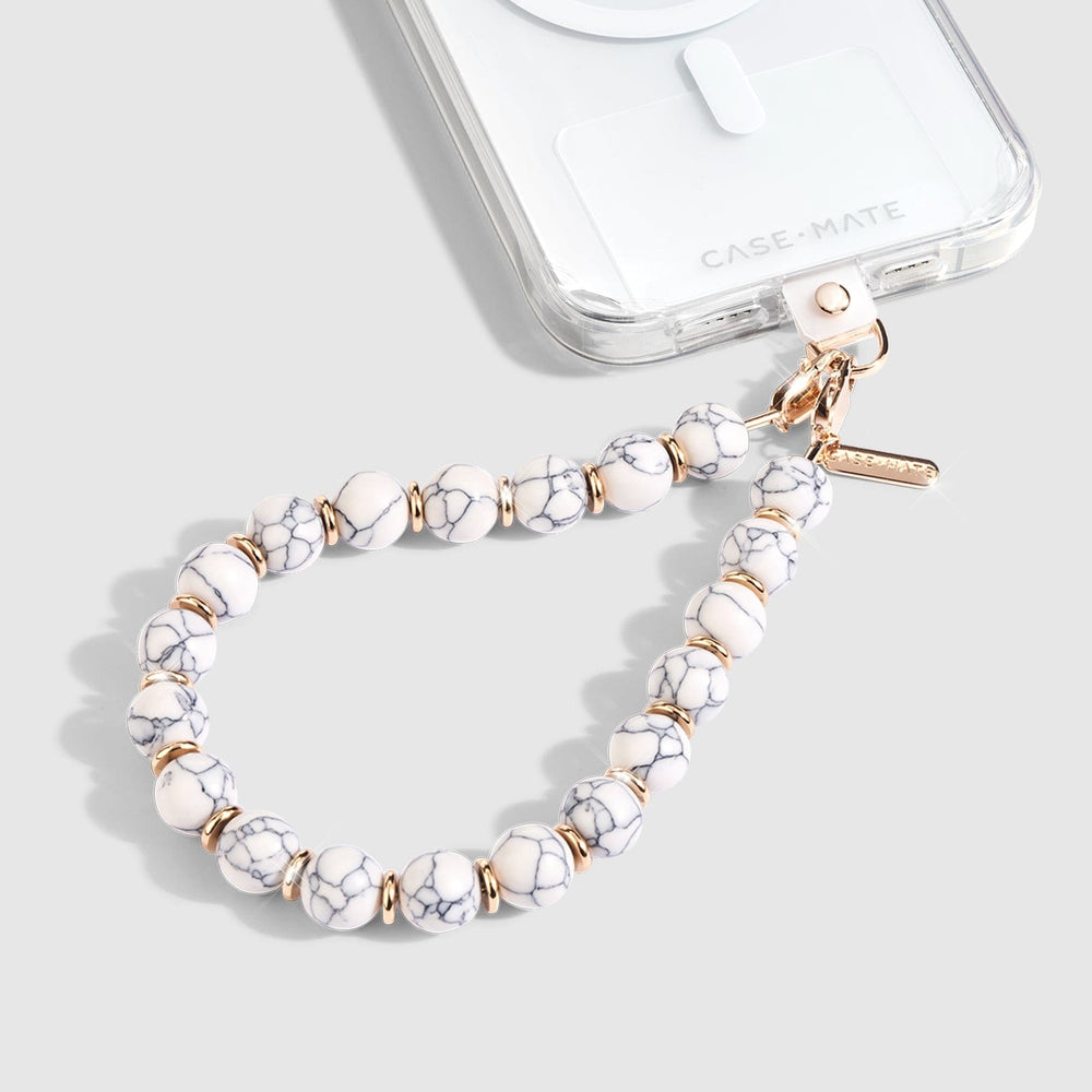 White Marble Phone Charm White Marble Phone Charm